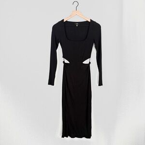 Elegant Black Cut-Out Dress